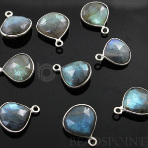 Labradorite Faceted Heart Bezel, (SSBZC7001) - Beadspoint