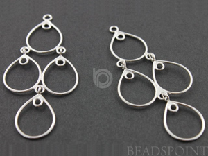 Sterling Silver Pear Drop Chandelier Earring , (SS/892/52X25) - Beadspoint