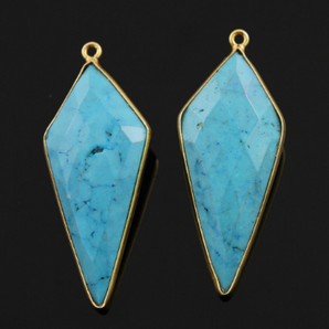 Turquoise Faceted Arrowhead Bezel, (BZC9021/TURQ) - Beadspoint