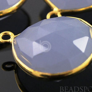 Lavender Chalcedony Faceted Heart Bezel (BZC7003) - Beadspoint