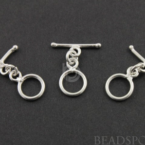 Sterling Silver  Plain Toggle Clasp,(SS/1051) - Beadspoint