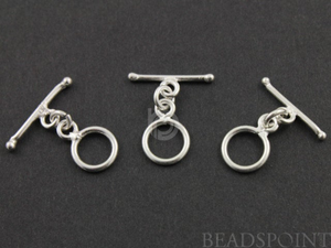 Sterling Silver  Plain Toggle Clasp,(SS/1051) - Beadspoint