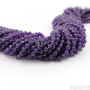 African Amethyst  Faceted Round Beads,(AM4-5FRND) - Beadspoint