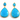 Genuine Turquoise Faceted Earrings Bezel, (EARR/TURQ/01) - Beadspoint
