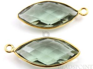Green Amethyst Faceted Marquise Bezel,(BZC7210) - Beadspoint