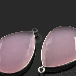 Rose Quartz Pear Bezel, 22x30 mm (SSBZC7302) - Beadspoint