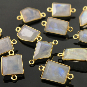 Rainbow Moonstone Fancy Connectors, (BZC9042/CNT/RNM) - Beadspoint