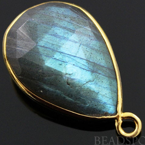 Labradorite Faceted Bezel Pear, (LBZC003) - Beadspoint