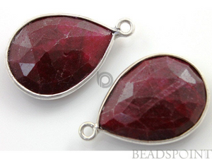 Dyed Ruby Faceted Baby Pear, (SSBZC7288) - Beadspoint