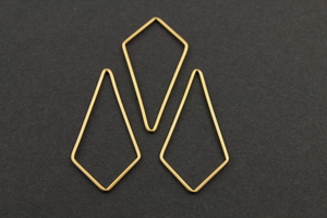 Gold Vermeil Diamond Shape Component, (VM/747/17x34) - Beadspoint