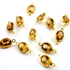 Brazilian Citrine Faceted Oval Bezel, (BZC9004/CNT) - Beadspoint