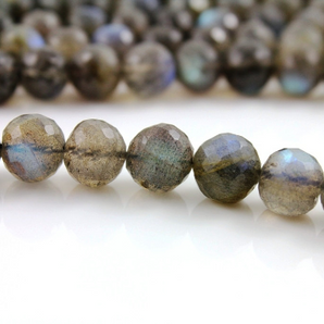 Labradorite Faceted Round Drop,  (LAB/RD/8-10) - Beadspoint