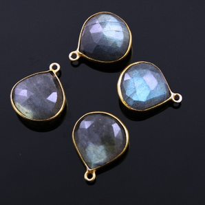 Labradorite Faceted Heart Bezel, (LABZC1002) - Beadspoint