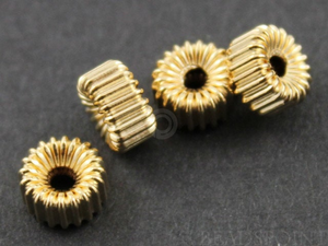 Gold Filled Corrugated Bead ,(GF/615/5) - Beadspoint
