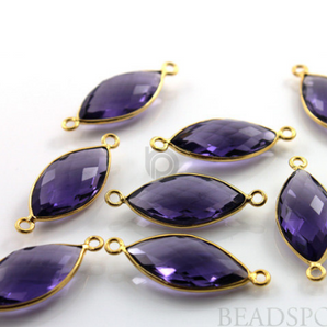 Purple Amethyst Faceted Marquise Bezel (BZC3007) - Beadspoint