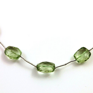 Natural green amethyst faceted drop, 8x10-9x12mm, (AMG/CHK/ 8x10-9x12) - Beadspoint