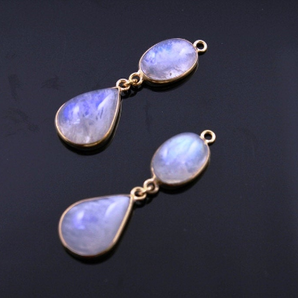 Rainbow Moonstone Drop Pendant,  (RNB-811) - Beadspoint