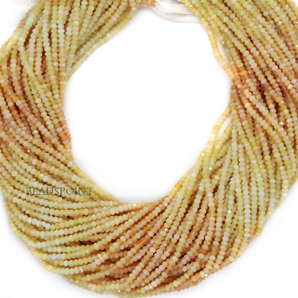 Yellow Opal Micro Faceted Rondelle Beads, (YOPAL-2.5FRNDL) - Beadspoint