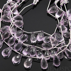 Pink Amethyst Faceted Tear Drops, (PAM9x15FTEAR) - Beadspoint