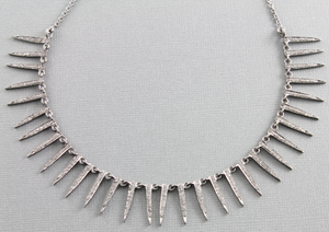 Pave Diamond Spike Choker Necklace w/ Clasp, (DCH-039) - Beadspoint