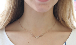 Pave Diamond Star Pendant Necklace w/Clasp,  (DCH-052) - Beadspoint