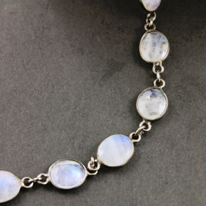 Rainbow Moonstone Faceted Oval Chain, (GMCOX-RNB-500) - Beadspoint