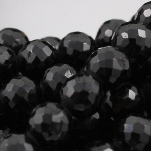 Black Onyx Micro Faceted Roundel Beads, (X4-5Frnd) - Beadspoint