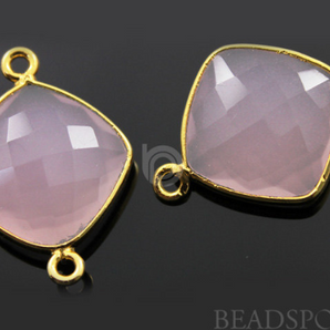 Rose Quartz Bezel Cushion Shape Bezel,  (BZC7510) - Beadspoint