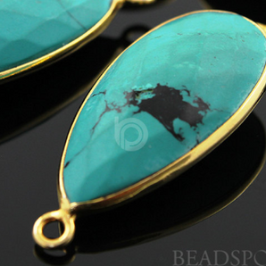 Green Turquoise Pear Shape Bezel, (BZC7063) - Beadspoint