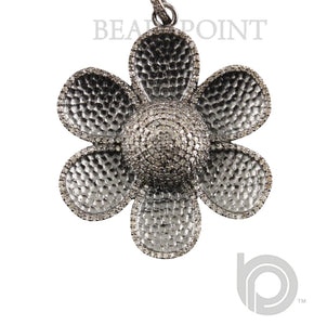 Pave Diamond Flower Pendant -- DP-1147 - Beadspoint
