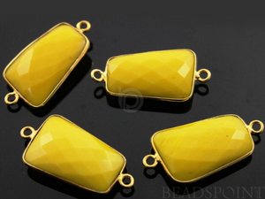 Yellow Turquoise Faceted Fancy Connector, (BZC7387-B) - Beadspoint