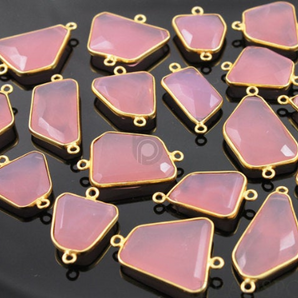 Rose Quartz Faceted Fancy Bezel, (BZC7377) - Beadspoint