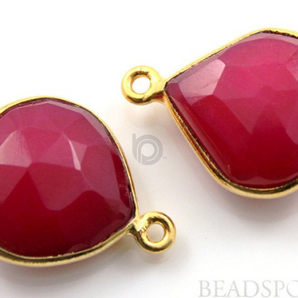 Blood Red Chalcedony Faceted heart Bezel (BZC6089) - Beadspoint