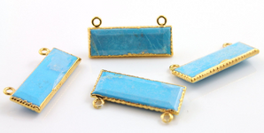 Turquoise Fancy Bezel Component, (TRQ/PDT/101) - Beadspoint