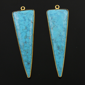 Turquoise Faceted Long Arrow Pendant, (TURQ-602) - Beadspoint