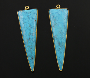Turquoise Faceted Long Arrow Pendant, (TURQ-602) - Beadspoint