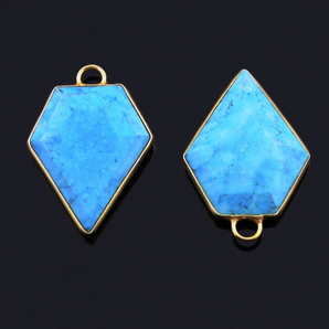 Turquoise Faceted Arrowhead Bezel, (BZC9019/TURQ) - Beadspoint