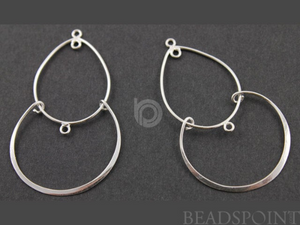 Sterling Silver Pear Drop Chandelier Earring, (SS/756/41x25) - Beadspoint