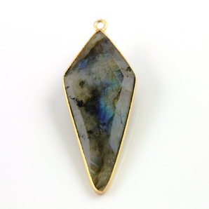 Labrodorite Faceted Arrowhead Bezel,(BZC9021/LAB) - Beadspoint