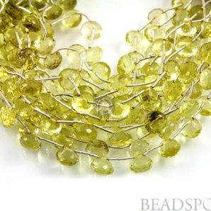 Lemon Topaz Small Micro Faceted Onion Drops, (LTZ10-11Onion) - Beadspoint