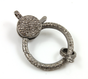 Pave Diamond Lobster Clasp, (DC-34) - Beadspoint