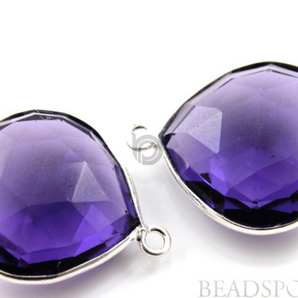 Amethyst Faceted Heart Bezel, (SSBZ7038) - Beadspoint