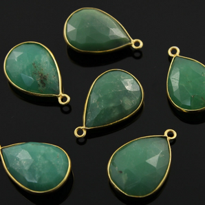 Chrysoprase Faceted Baby Pear Bezel,(BZC7569) - Beadspoint