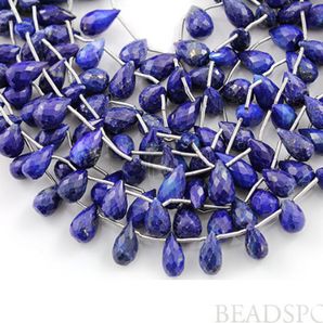 Blue Lapis Lazuli,Medium Faceted Tear Drops, (LAP7x12TEAR) - Beadspoint