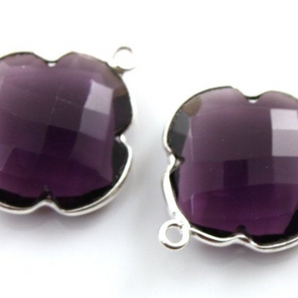 Purple Amethyst Faceted Bezel, (SSBZC8018) - Beadspoint