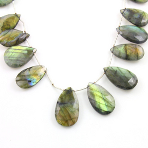 Labradorite Faceted Pear Bezel,(LAB20x10PR) - Beadspoint