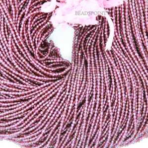 Rhodolite Garnet Micro Faceted Rondelles, (RHODO-2.5RNDL) - Beadspoint