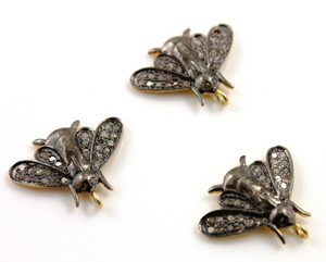 Pave Diamond House Fly Charm, (DCH-92) - Beadspoint