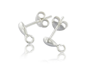 Sterling Silver Teardrop Earrings Post, (STD-009) - Beadspoint