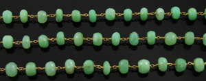 Chrysoprase Wire Wrapped Rosary,, (GMC-CHRY) - Beadspoint